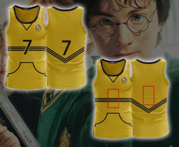 Harry Potter The Hufflepuff Quidditch Team 3D Tank Top