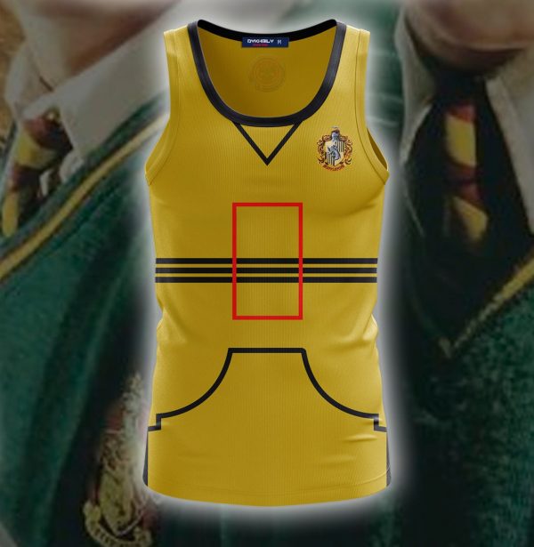 Harry Potter The Hufflepuff Quidditch Team (Customized Number) 3D Tank Top