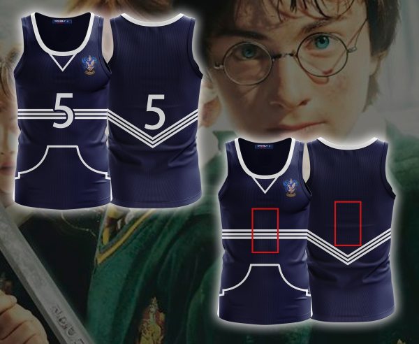 Harry Potter The Ravenclaw Quidditch Team (Customized Number) 3D Tank Top