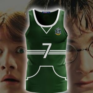 Harry Potter The Slytherin Quidditch Team 3D Tank Top