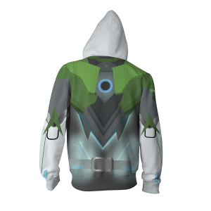 Overwatch Cosplay Genji Sentai Skin Zip Up Hoodie Jacket