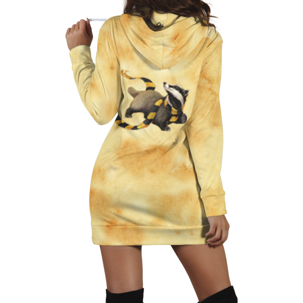 The Hufflepuff Badger Hogwarts Harry Potter 3D Hoodie Dress