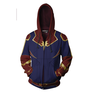 Captain Marvel Suit Zip Up Hoodie