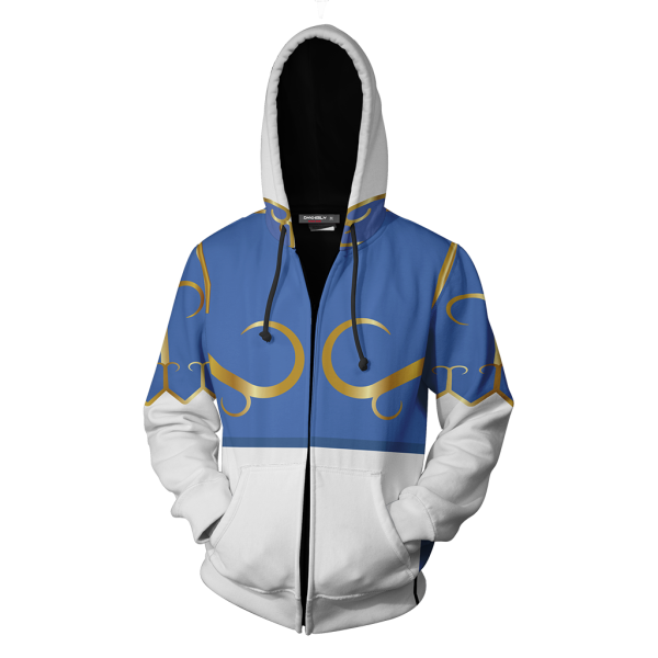 Chun-Li Suit Street Fighter Fan Zip Up Hoodie