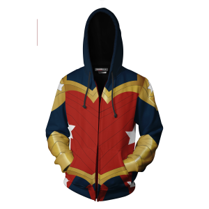 Wonder Woman Suit Zip Up Hoodie