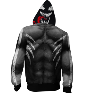 Venom Marvel Fan Zip Up Hoodie