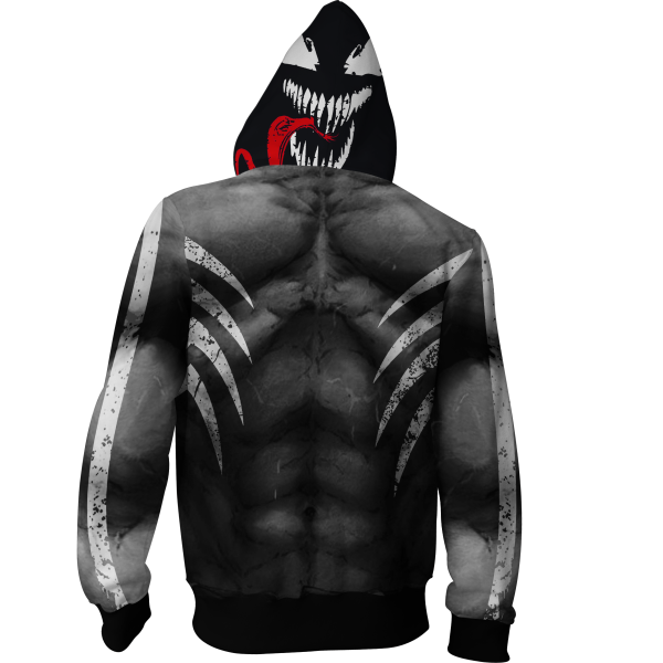 Venom Marvel Fan Zip Up Hoodie