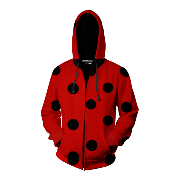 Ladybug Suit Miraculous Tales Of Ladybug & Cat Noir Fan Zip Up Hoodie