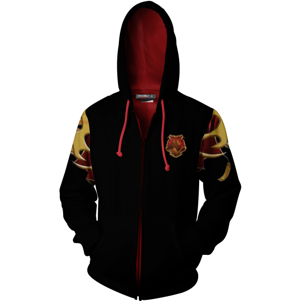 Gryffindor Hogwarts Harry Potter Zip Up Hoodie