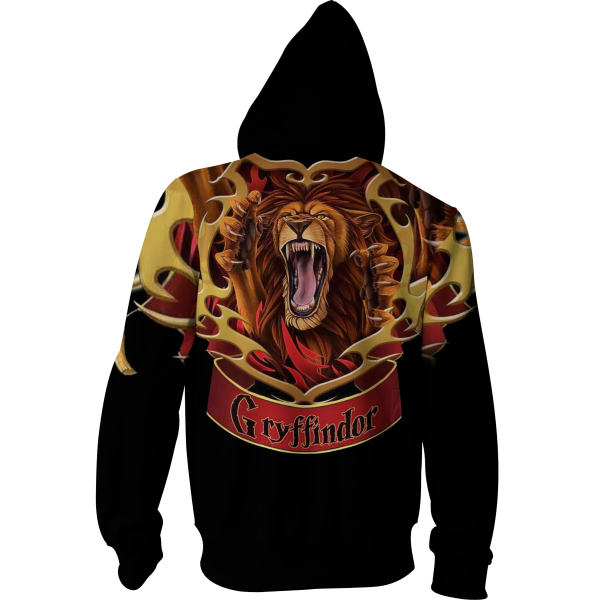 Gryffindor Hogwarts Harry Potter Zip Up Hoodie