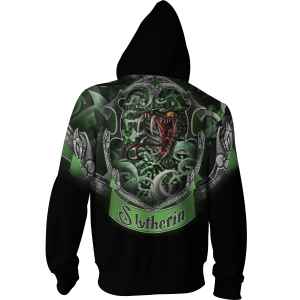 Slytherin Hogwarts Harry Potter Zip Up Hoodie