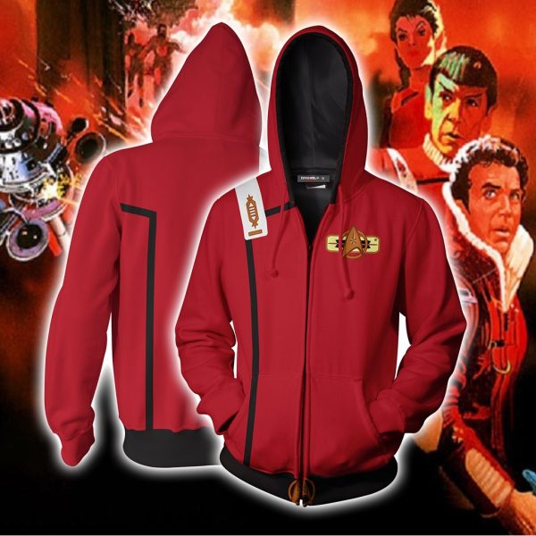 Star Trek II: The Wrath Of Khan Cosplay Zip Up Hoodie Jacket