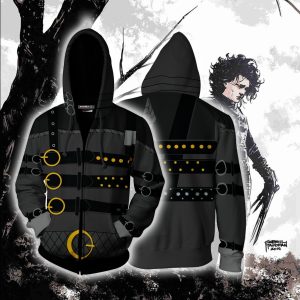 Edward Scissorhands Cosplay Zip Up Hoodie Jacket