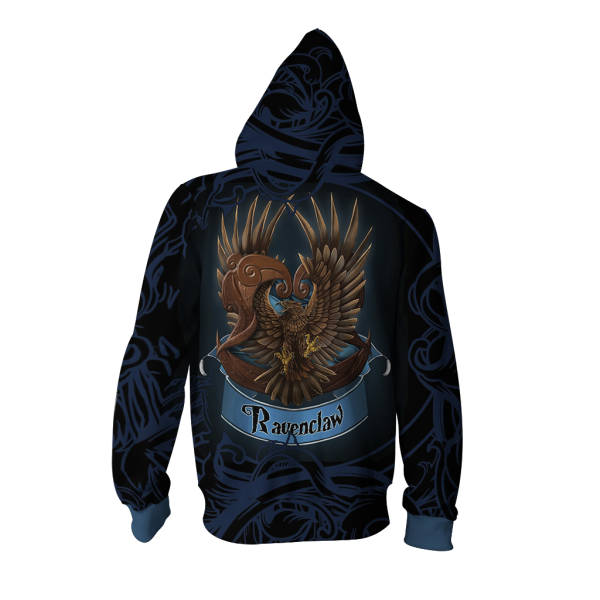 Wise Like A Ravenclaw Harry Potter Zip Up Hoodie
