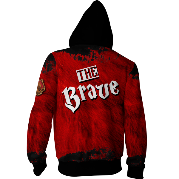 The Brave Gryffindor Harry Potter Zip Up Hoodie