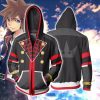 Kingdom Heart III Sora Cosplay Zip Up Hoodie Jacket