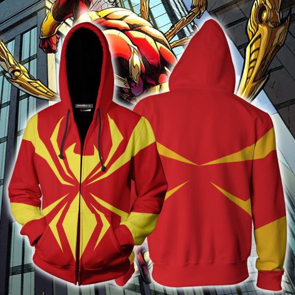 The Iron Spider Cosplay Zip Up Hoodie Jacket