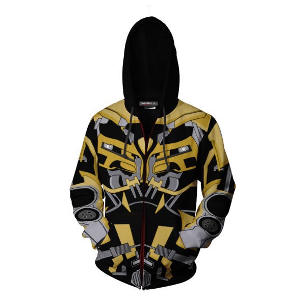 Bumblebee Cosplay Zip Up Hoodie Jacket