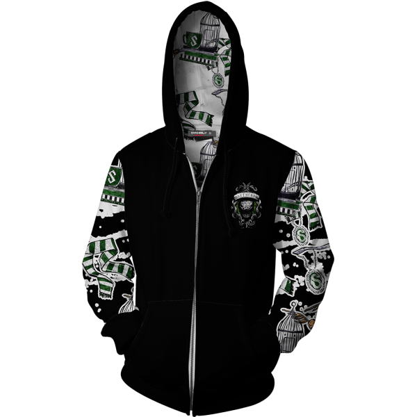 The Slytherin Snake Harry Potter New Collection Zip Up Hoodie