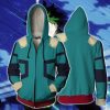 Boku No Hero Academia Izuku Midoriya Cosplay Zip Up Hoodie Jacket