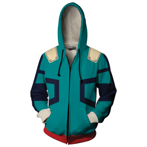 Boku No Hero Academia Izuku Midoriya Cosplay Zip Up Hoodie Jacket