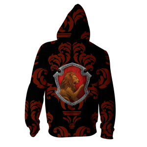 Brave Like A Gryffindor Harry Potter New Collection Zip Up Hoodie