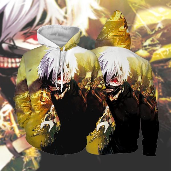 Kaneki Ken (Sasaki Haise) Tokyo Ghoul 3D Hoodie