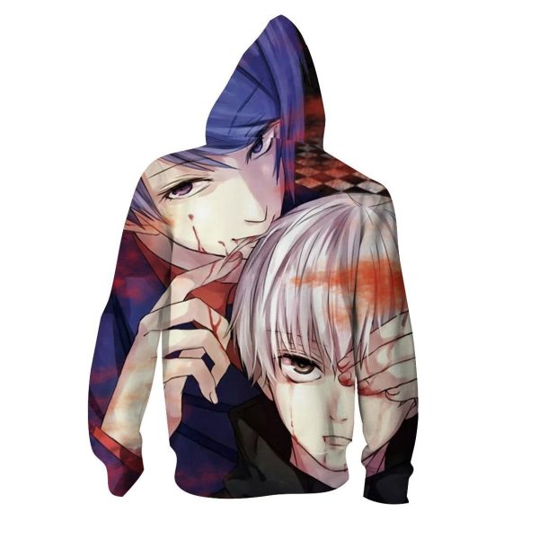 Kaneki Ken And Rize Kamishiro (Tokyo Ghoul) 3D Hoodie