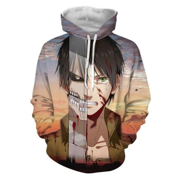 Attack On Titan Eren Yeager Titan Form 3D Hoodie