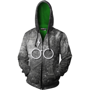 Slytherin Logo Harry Potter New Collection Zip Up Hoodie