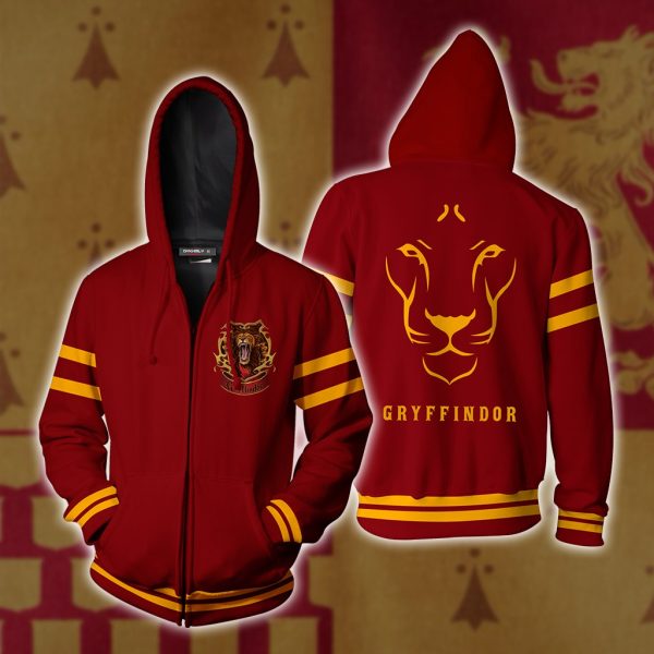 Gryffindor Hogwarts Harry Potter New Collection Zip Up Hoodie