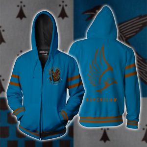 Ravenclaw Hogwarts Harry Potter New Collection Zip Up Hoodie