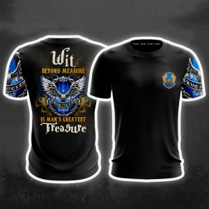 Wit Beyond Measure Is Man's Greatest Treasure Ravenclaw Harry Potter Unisex 3D T-shirt