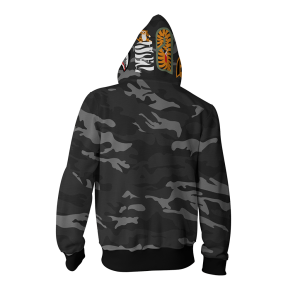 Camo Shark BTS Cheap Moment Zip Up Hoodie