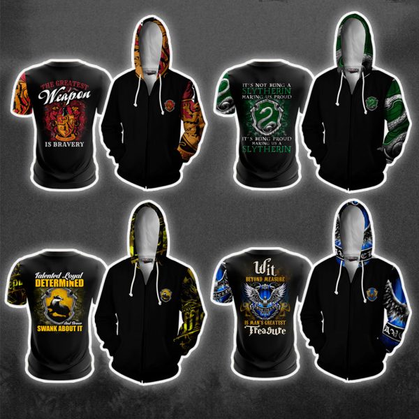 It's Being Proud Making Us A Slytherin Harry Potter New Collection Zip Up Hoodie