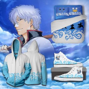 Gintama Gin (Sakata Gintoki) High Top Shoes