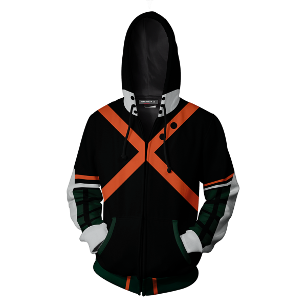 Boku No Hero Academia Katsuki Bakugou Cosplay Zip Up Hoodie Jacket