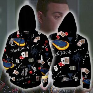 Brooklyn 99: Boyle's Blackjack Shirt Cosplay Zip Up Hoodie Jacket