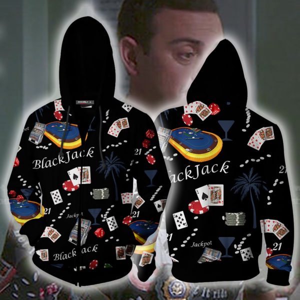 Brooklyn 99: Boyle's Blackjack Shirt Cosplay Zip Up Hoodie Jacket