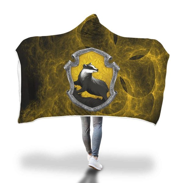 Loyal Like A Hufflepuff Harry Potter 3D Hooded Blanket