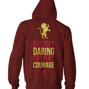 Bravery Daring Chivalry Courage Gryffindor Harry Potter Zip Up Hoodie