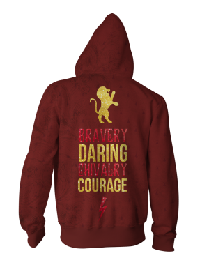 Bravery Daring Chivalry Courage Gryffindor Harry Potter Zip Up Hoodie