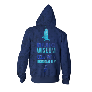 Intellegence Wisdom Creativity Originality Ravenclaw Harry Potter Zip Up Hoodie