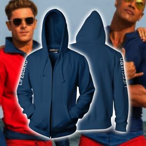 Baywatch Cosplay Zip Up Hoodie Jacket