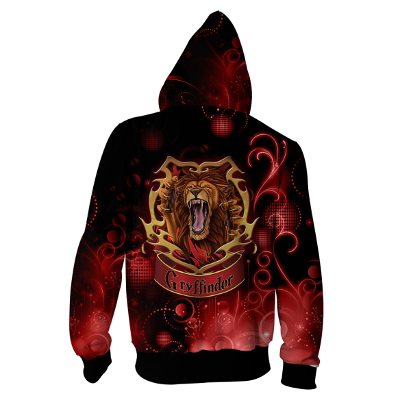 The Brave Gryffindor Harry Potter New Collection Zip Up Hoodie