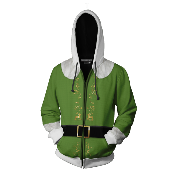 Elf 2003 Buddy Cosplay Zip Up Hoodie Jacket