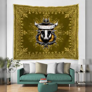 Mandala The Hufflepuff Badger Harry Potter 3D Tapestry