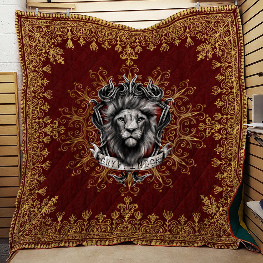 Mandala The Gryffindor Lion Harry Potter 3D Quilt Blanket