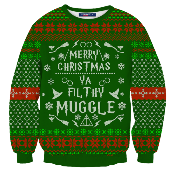 Harry Potter Merry Christmas Ya Filthy Muggle Ugly Christmas 3D Sweater