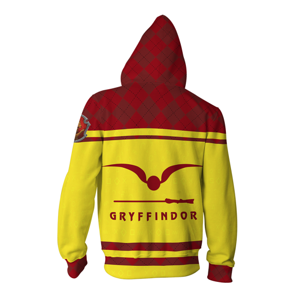 Gryffindor Quidditch Team Harry Potter New Collection Zip Up Hoodie